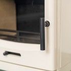 Ivory Enamel - Ecosy+ Rock Midi - 5KW - Defra Approved - Eco Design Ready - Multi-fuel Stove - Cast Iron